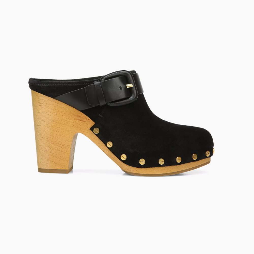 Veronica Beard Dacey Suede Mule Clogs Womens Size 8.5 in Black NWOT - Picture 1 of 7